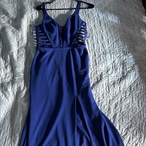 Elegant Blue Sleeveless Dress